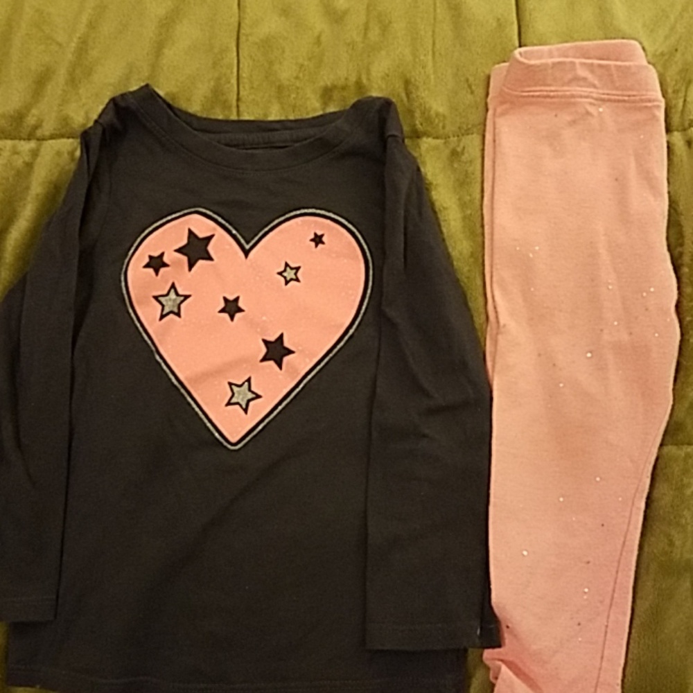 Dark Gray and Peach Outfit